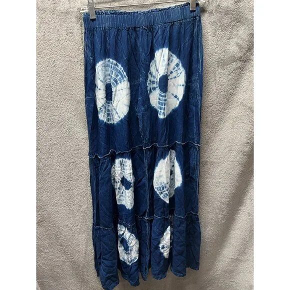 India Boutique Women’s One Size S/M Wide Leg Palazzo Bohemian Boho Gaucho pants - Picture 7 of 7